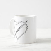 フルート音楽ノートCoffee Mug コーヒーマグカップ (正面左)