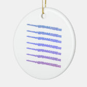 フルート音楽ピンクブルーパープル セラミックオーナメント (左)