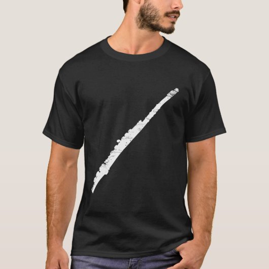 フルート音楽ミュージカル楽器ヴィンテージプレゼント Tシャツ (正面)