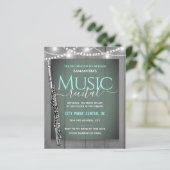 フルート音楽リサイタルフォーマル招待状 (スタンド正面)