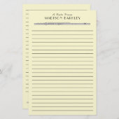 フルート音楽先生バンド 便箋 (正面/裏面)