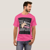 フルート音楽楽器ミュージカル楽器トランスバー Tシャツ (正面フル)