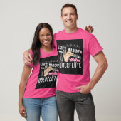 フルート音楽楽器ミュージカル楽器トランスバー Tシャツ (ユニセックス)