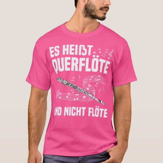 フルート音楽楽器ミュージカル楽器トランスバー Tシャツ (正面)