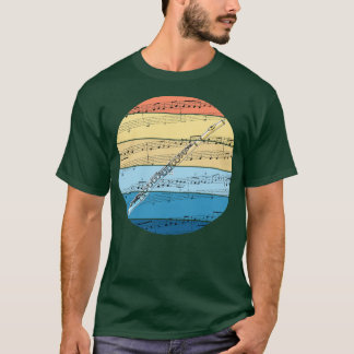 フルート音楽記譜法フルートサマーフェスティバル Tシャツ