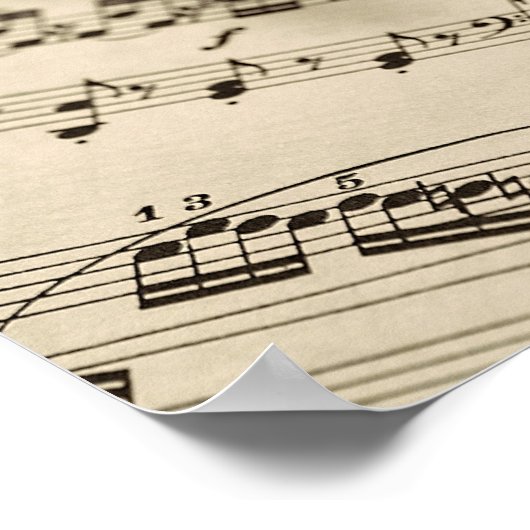 フルート音楽 ポスター (角)