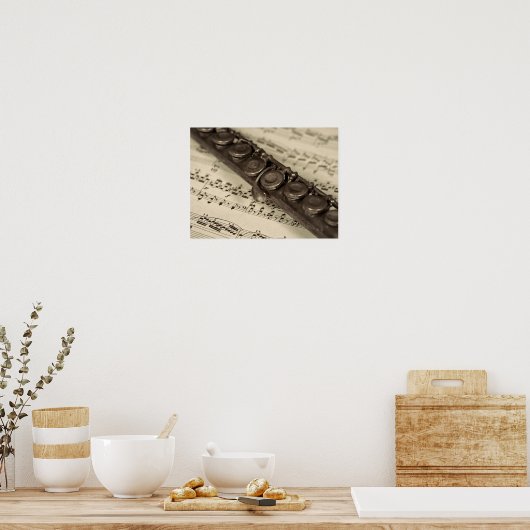 フルート音楽 ポスター (キッチン)