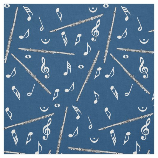 フルート音符パターン ファブリック (見本)