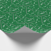 フルート音符パターン ラッピングペーパー (角)