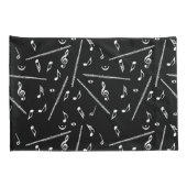 フルート音符パターン 枕カバー (裏面-右)