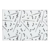 フルート音符パターン 枕カバー (裏面-右)