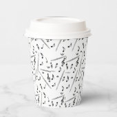 フルート音符パターン 紙コップ (左)