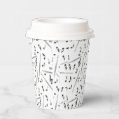 フルート音符パターン 紙コップ (右)