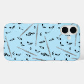 フルート音符パターン Case-Mate iPhoneケース (裏面 (横))