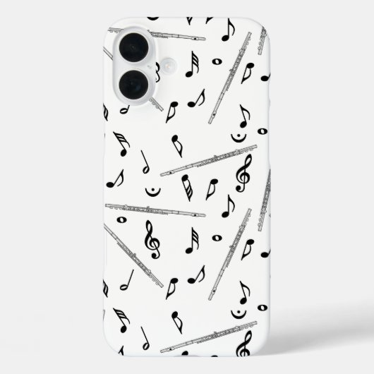 フルート音符パターン Case-Mate iPhoneケース (裏面)