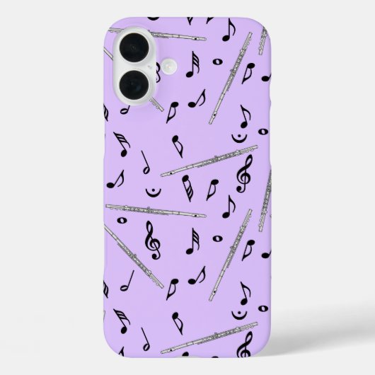 フルート音符パターン Case-Mate iPhoneケース (裏面)