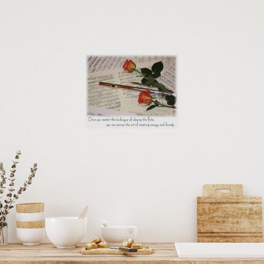 フルート – エネルギーと美しい ポスター (キッチン)