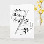 フルート カード (黄色い花)