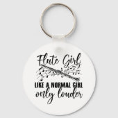 フルート・ガール |フルートの贈り物アイディア キーホルダー (正面)