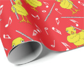 フルート・シック・フルート音楽ノート ラッピングペーパー (ロールコーナー)