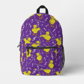 フルート・シック・ミュージック・ノート プリントバックパック (正面)