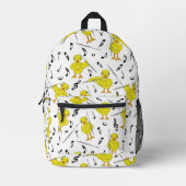 フルート・シック・ミュージック・ノート プリントバックパック (正面)