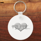 フルート・シルバー・ハートが大好き キーホルダー (正面)