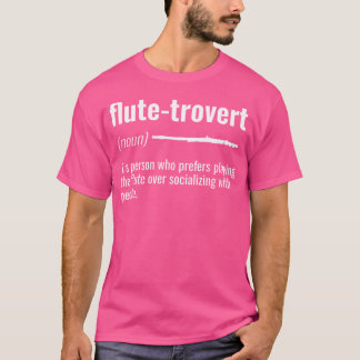 フルート – トロヴェートフルートユーモア定義イントロバート Tシャツ