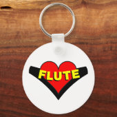 フルート(ハート) キーホルダー (正面)
