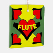 フルート(ハート) セラミックオーナメント (右)