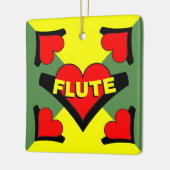 フルート(ハート) セラミックオーナメント (左)