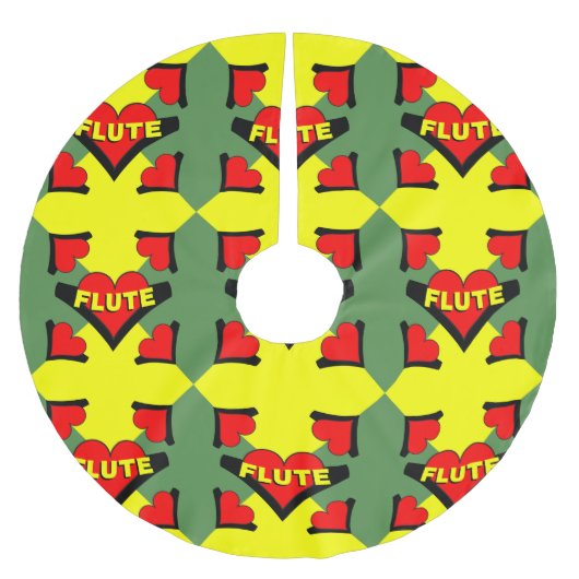 フルート(ハート) ブラッシュドポリエステルツリースカート (正面)