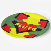 フルート(ハート) ペーパープレート (アングル)