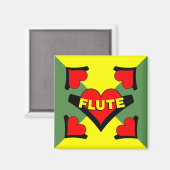 フルート(ハート) マグネット (正面/裏面)