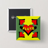 フルート(ハート) 缶バッジ (正面&裏面)