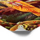 フルート・ヒンドゥー教の神とクリシュナ卿 ポスター (角)