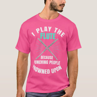 フルート – フおもしろいート楽器音楽プレイヤーパンク Tシャツ