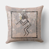 フルート・プレーヤー・ペトログリフ・トーキング・キャニオン、ニューメキシコ クッション (裏面)