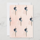 フルート リサイタル 概要 ブラッシュピンク & ブルー ゴールド 招待状 (裏面)