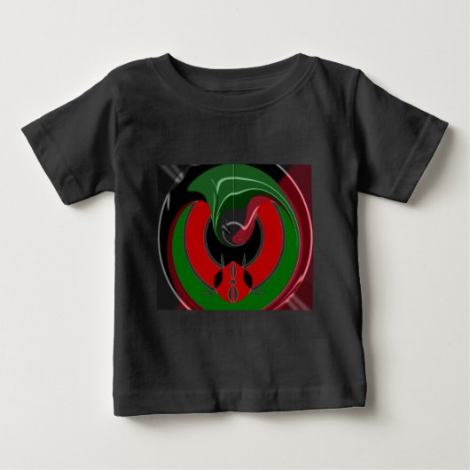 フルードケニア国旗Hakuna Matata ベビーTシャツ (正面)