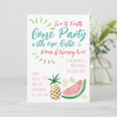 フルームテーマのパーティー招待状 - 2歳の誕生日 招待状 (スタンド正面)