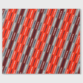 フルーモダントシンプルカッコいい音楽フルートミニマル奏者 ラッピングペーパー (フラット)