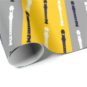 フルーモダントシンプルカッコいい音楽フルートミニマル奏者 ラッピングペーパー (ロールコーナー)