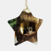 フルーリーツリートラックズベッドに砂糖ぶら下がったグライダー セラミックオーナメント (右)