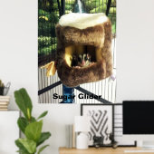 フルーリーツリートラックズベッドに砂糖ぶら下がったグライダー ポスター (ホームオフィス)