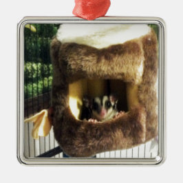 フルーリーツリートラックズベッドに砂糖ぶら下がったグライダー メタルオーナメント