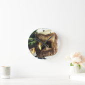 フルーリーツリートラックズベッドに砂糖ぶら下がったグライダー ラウンド壁時計 (ホーム)