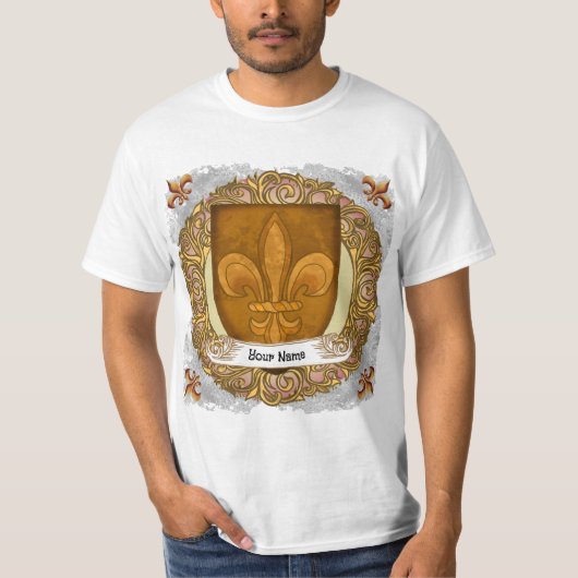 フルールドリス家紋・姓 Tシャツ (正面)