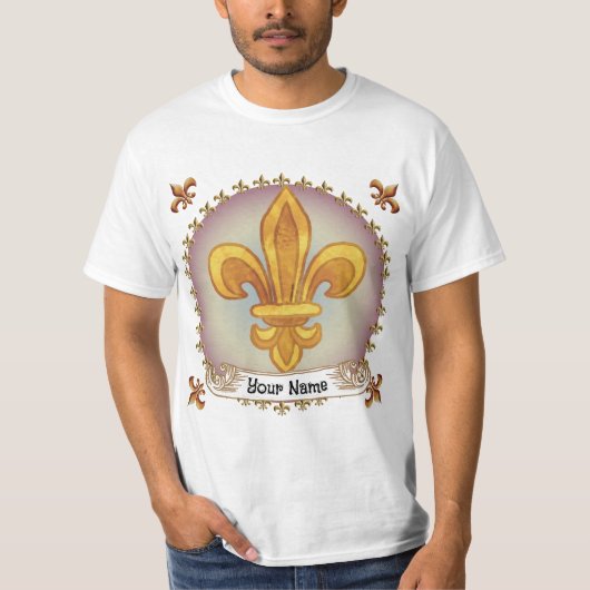 フルールドリス家紋・姓 Tシャツ (正面)