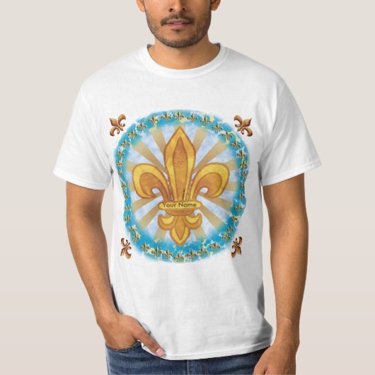 フルールドリス家紋・姓Tシャツ Tシャツ (正面)